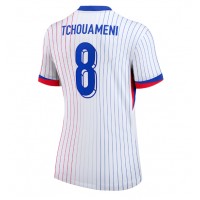Camiseta Francia Aurelien Tchouameni #8 Segunda Equipación Replica Eurocopa 2024 para mujer mangas cortas